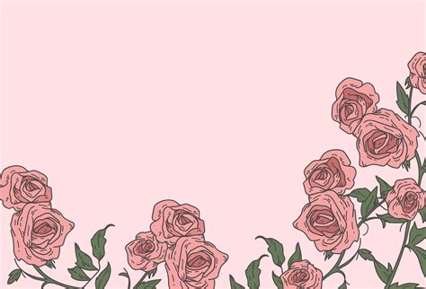 rose drawing with background
