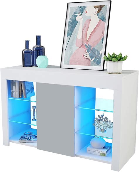 Buy Artist Hand White Sideboard Cabinet, 94CM Modern White Gloss ...