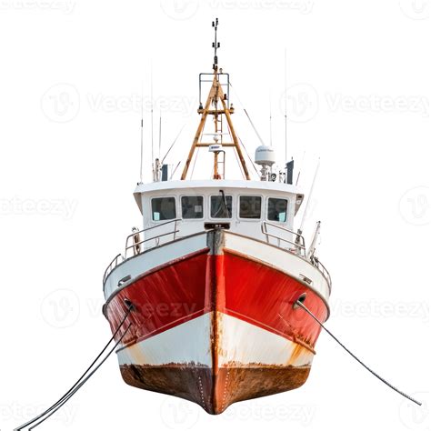 Trawler boat front view isolate on transparency background 50593326 PNG