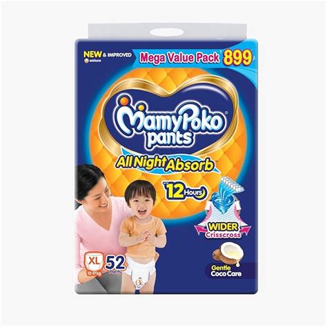 Buy Mamypoko pants All night absorb| Pant Style Baby Diapers X- Large ...