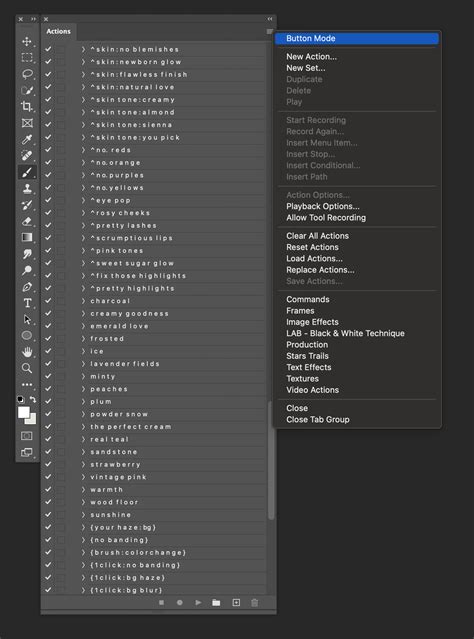 How to set your Photoshop Actions to button mode – Jessica G. Photography