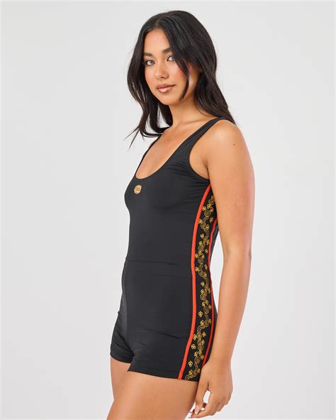Shop Billabong Otis Sand Dune Retro One Piece Swimsuit In Black - Fast ...