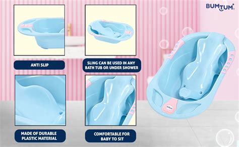 Buy BUMTUM Baby Bathtub & Anti Slip Baby Plastic Bath Chair | Bathtub ...