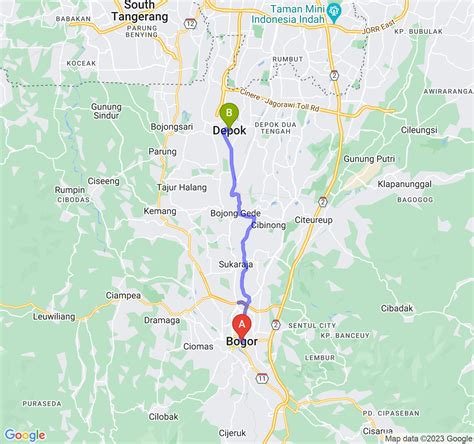 Jarak dan Durasi Perjalanan Antara Kota Bogor dan Kota Depok – Navi.id