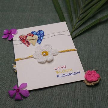 Handcrafted Simple Flower Rakhi