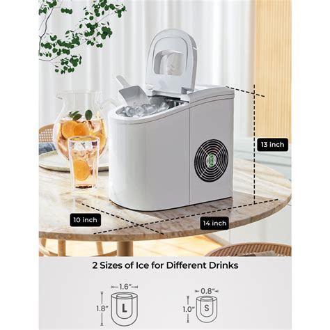 Mini Portable Electric Ice Maker Machine with Ice Scoop - Costway