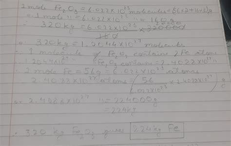 calculate the mass in kilograms of iron obtained from 320 kilograms of ...