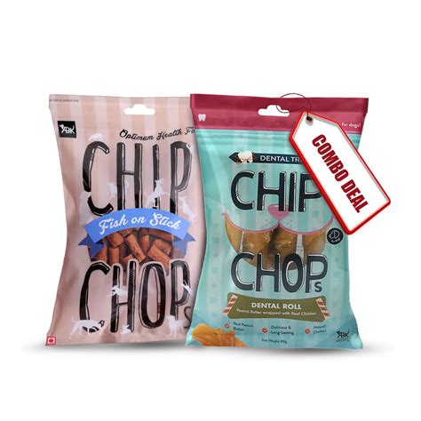 Buy Chip Chops Dog Treats Combo (Fish on Stick, 70g and Peanut Butter ...