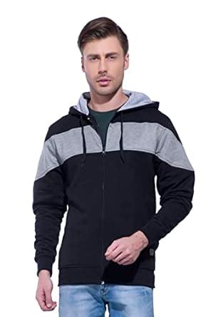 Alan Jones Clothing Men's Cotton Hooded Neck Regular Sweatshirt (Black ...