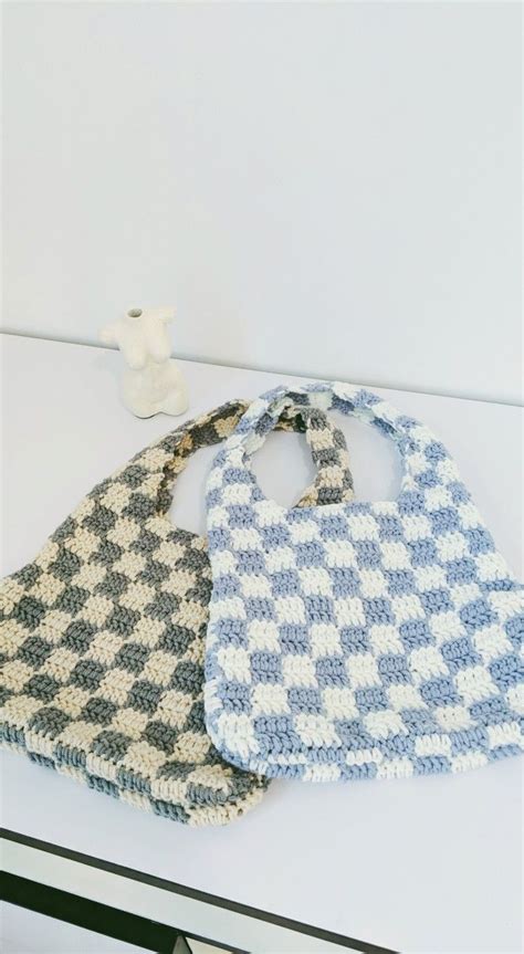Checkerboard Crochet Bags - DIY Tutorial