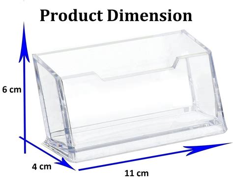 Dahsha Premium Acrylic Clear Business Card Holder Stand Organizer ...