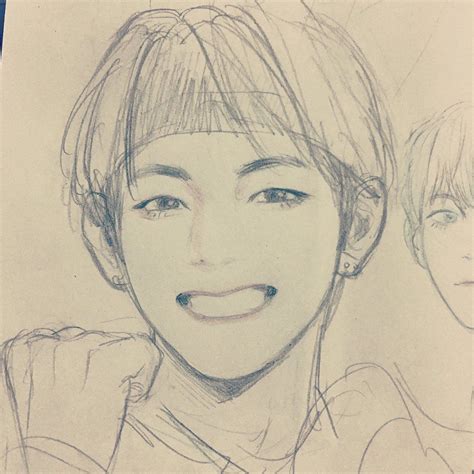 Pencil Drawing Bts Easy