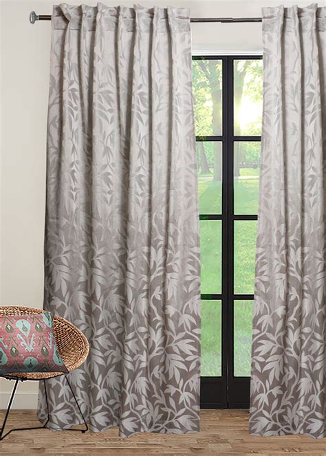 Get Mushroom Allover Leaf Curtain (84 inches X 54 inches ; 7' X 4'5 ...