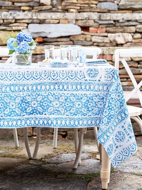 Picnic Table With White Tablecloth