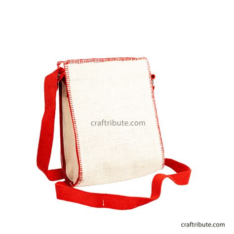 Craftribute Kamli Tribe Jute Sling Bag | Tassel | 23 cm x 19 cm