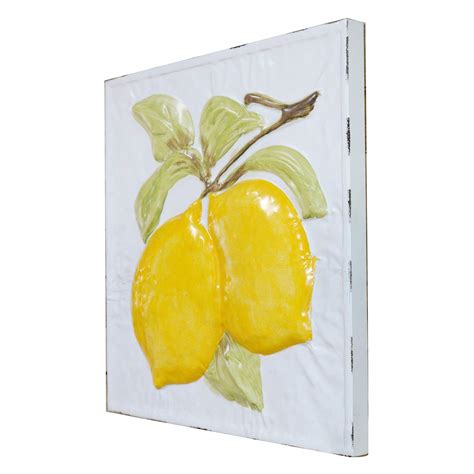 Providence Lemon Metal Wall Art, 17"