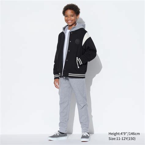 Uniqlo Outerwear For Sale - Uniqlo Varsity Jacket Kids Black