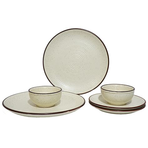 Buy Bodhi House Ceramic Dinner Set Handcrafted Serving 2 Plates 10 Inch ...