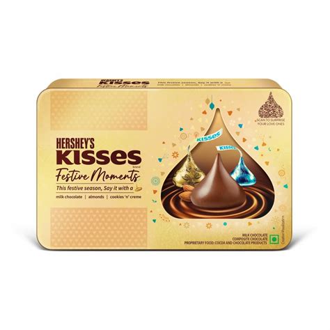 Hershey’s Kisses Diwali Chocolate Tin Gift Pack | Melt-in-Mouth Milk ...