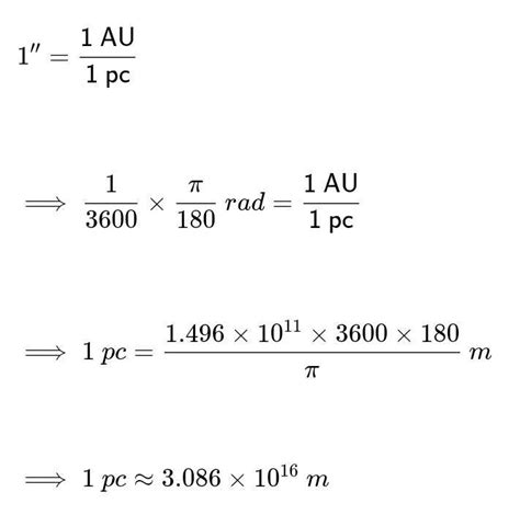 A star is 1.45 parsec away. How much parallax will this star show when ...