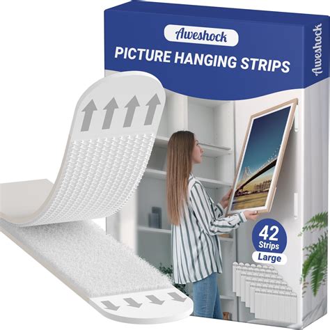 Large Picture Hanging Strips Heavy Duty, 24 Pairs(48 Strips) Picture ...