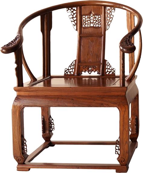摆设 传统中式asianart榆木明式休闲单人实木禅意茶椅圈椅_设计素材库免费下载-美间设计