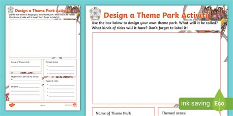 * NEW * Design a Theme Park Activity (teacher made) - Twinkl