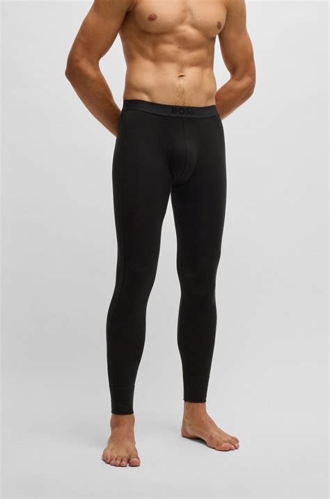 BOSS - Thermal long johns with logo waistband - Black