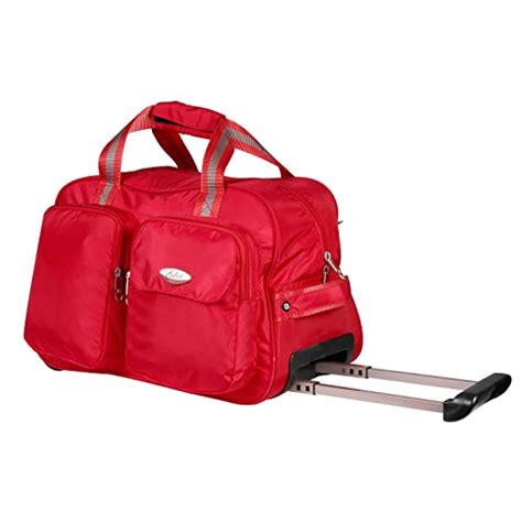Fbi-Fabco 18 Inch STRL DFL Red Duffel Strolley Bag : Amazon.in: Fashion