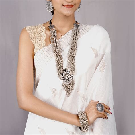 Buy Teejh Jisha Metallic Silver Oxidized Jewellery Gift Set Online