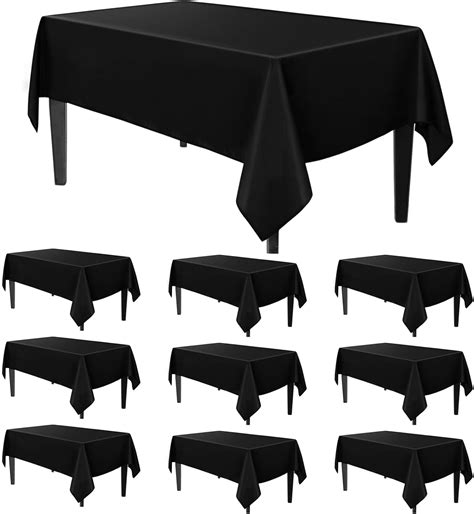 Amazon.com: Aocoz 10 Pack Black 90x132 Inch Tablecloth Rectangle ...