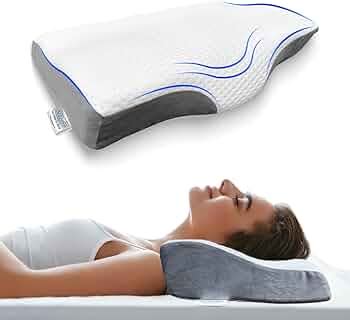 Sleepsia Contour Cervical Pillow for Neck and Shoulder Pain | Extra ...