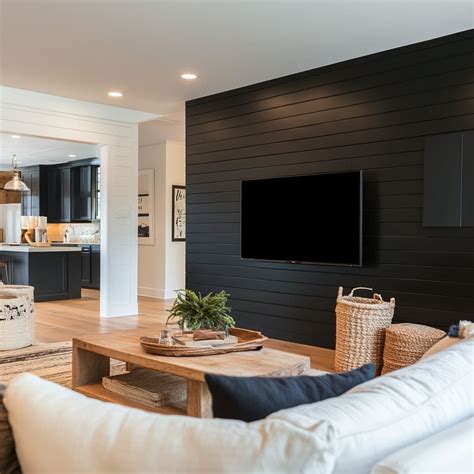 Stunning Black Accent Wall Ideas for Your Living Room