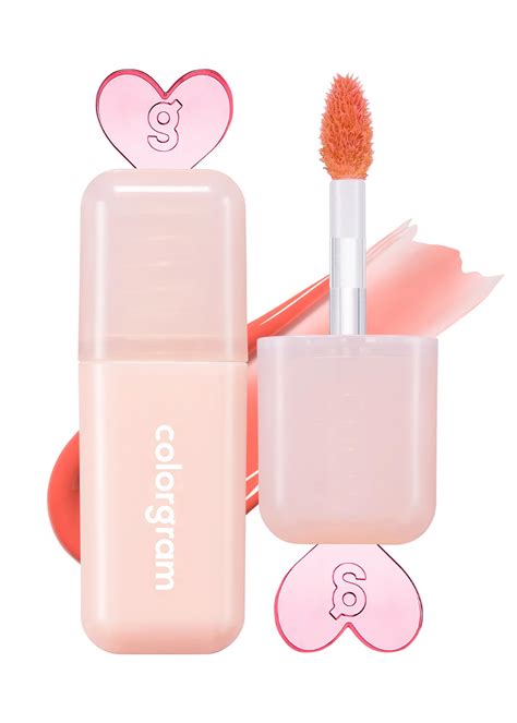 COLORGRAM Juicy Drop Tint 02 Peach Dew | Juicy Lip Gloss, Glowing Lip ...