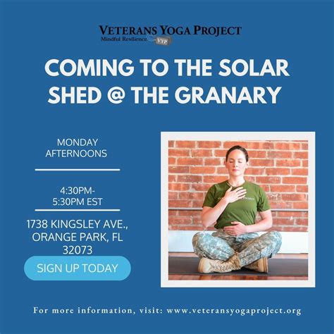 Veterans Yoga Project Weekly Yoga, The Granary Whole Foods, Inc ...
