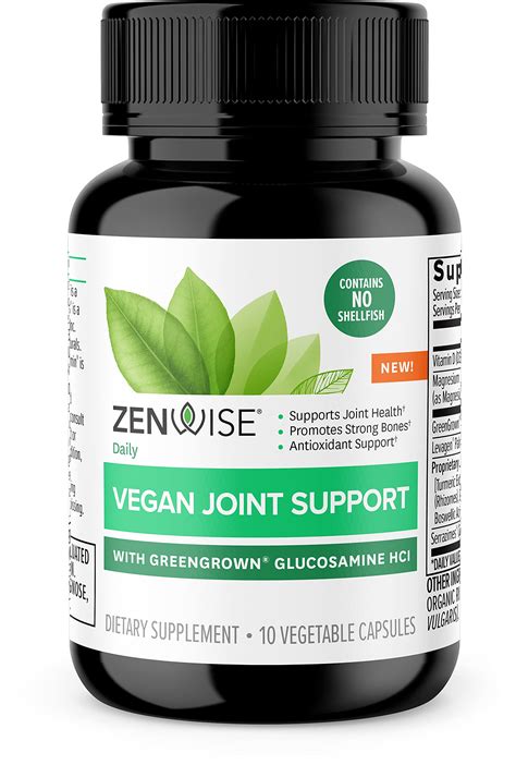 Buy Zenwise Certified Vegan Joint Support Supplement - Glucosamine HCl ...