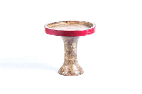 Beyond Interiors Red Wooden Base Cake Stand : Amazon.in: Home & Kitchen