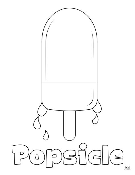 Summer Popsicle Coloring Page