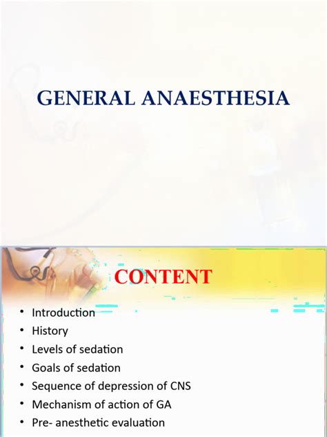 General Anesthesia Full Procedure 的图像结果