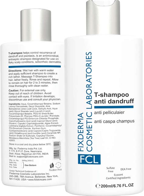 Buy FCL T-SHAMPOO CONTROLS RECURRENCE OF DANDRUFF AND PSORIASIS ...