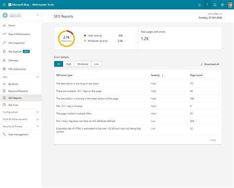 Bing Webmaster Tools 的图像结果