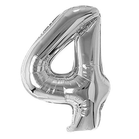 Primart.Retail Alphabet & Number Foil Balloon Silver Colour 16-inch for ...