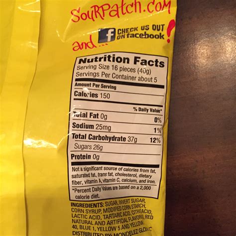 Sour Patch Kids Nutrition Facts - Cool Product Assessments, Offers, and ...