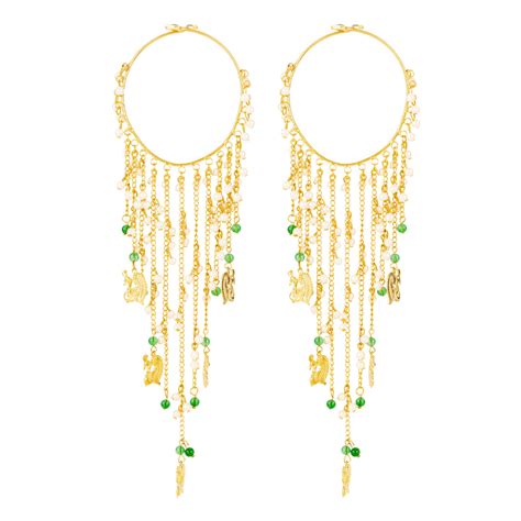 Teejh Zariyaa Pearl and Peacock Gold Kaleeras