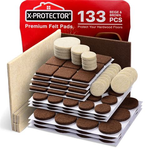 X Protector Premium Two Colors Pack Furniture Pads 133 Piece ...