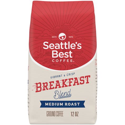 Seattle's Best Coffee, 100% Arabica Beans, Medium Roast Breakfast Blend ...