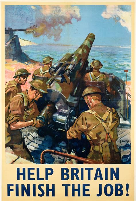 Terence Cuneo - Original Vintage War Propaganda Poster Help Britain ...