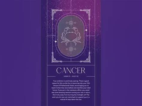 Today's horoscope (March 19th, 2024) for Cancer - YouTube