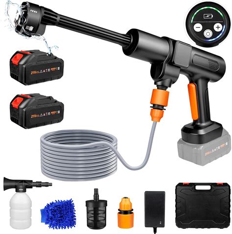 Amazon.com : Portable Pressure Washer, Cordless Pressure Washer with Display, 3 Speed Adjustable ...