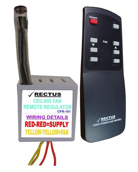Buy Rectus Enterprises Electronic Ceiling Fan Remote Regulator White Or ...